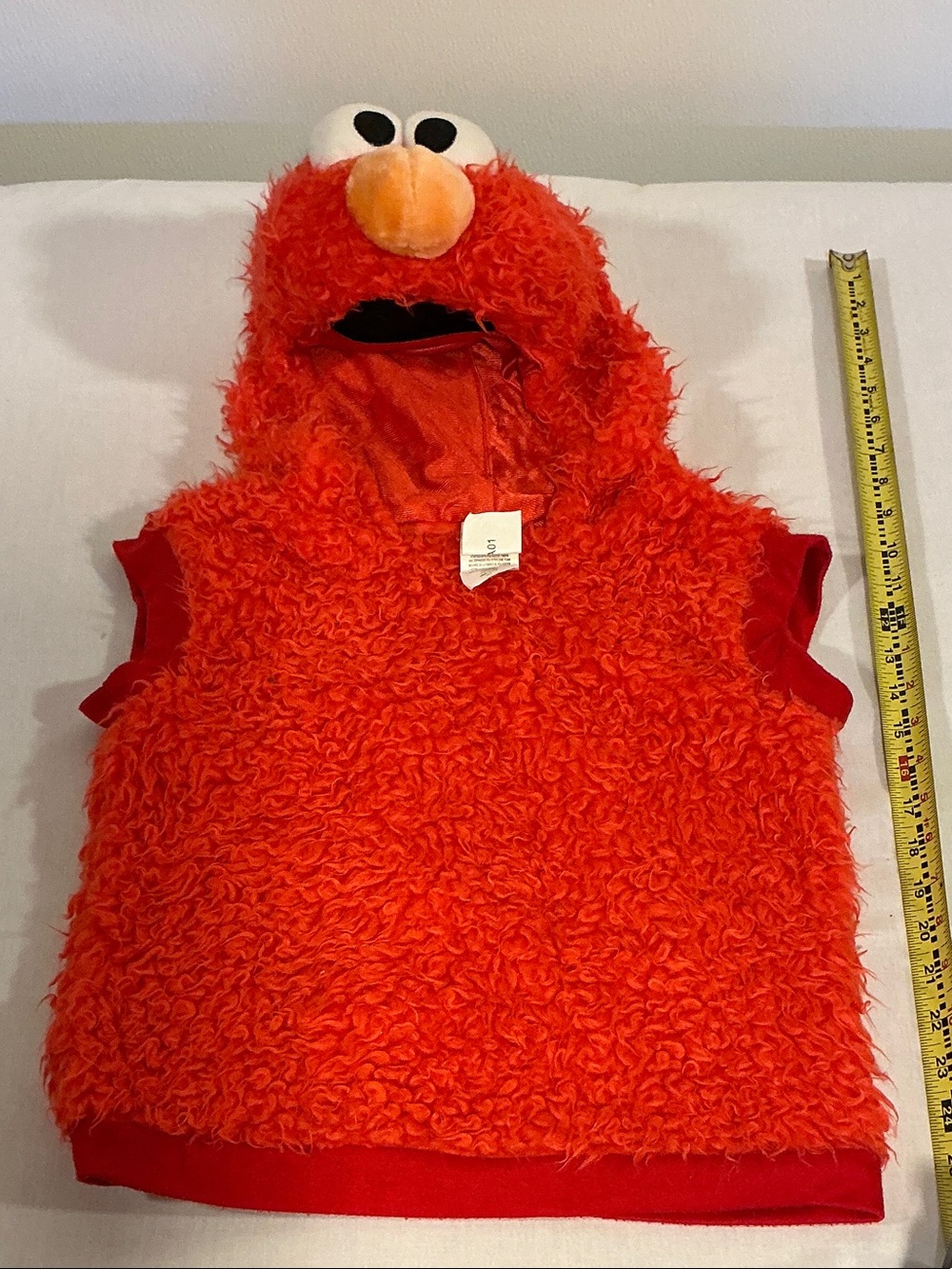 Kids Elmo Fuzzy Hooded Costume Vest - Orange